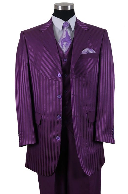 Milano Moda Herenpak 2915V Paars, een vleugje koninklijke elegantie voor de moderne man.